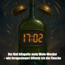 Um fünf klingelte mein Wein-Wecker  – wie ferngesteuert öffnete ich die Flasche